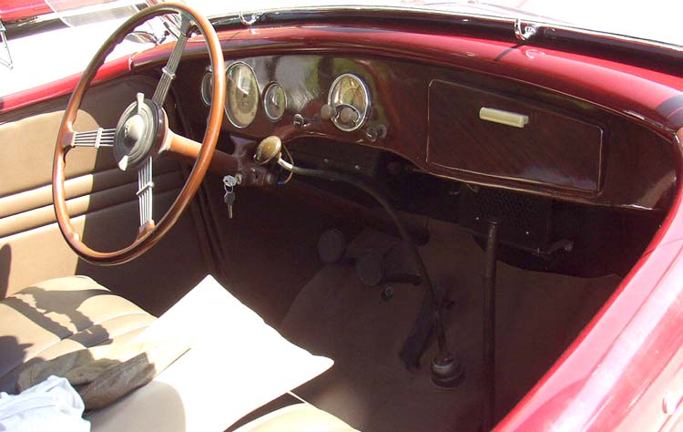 35 Ford Roadster Dash